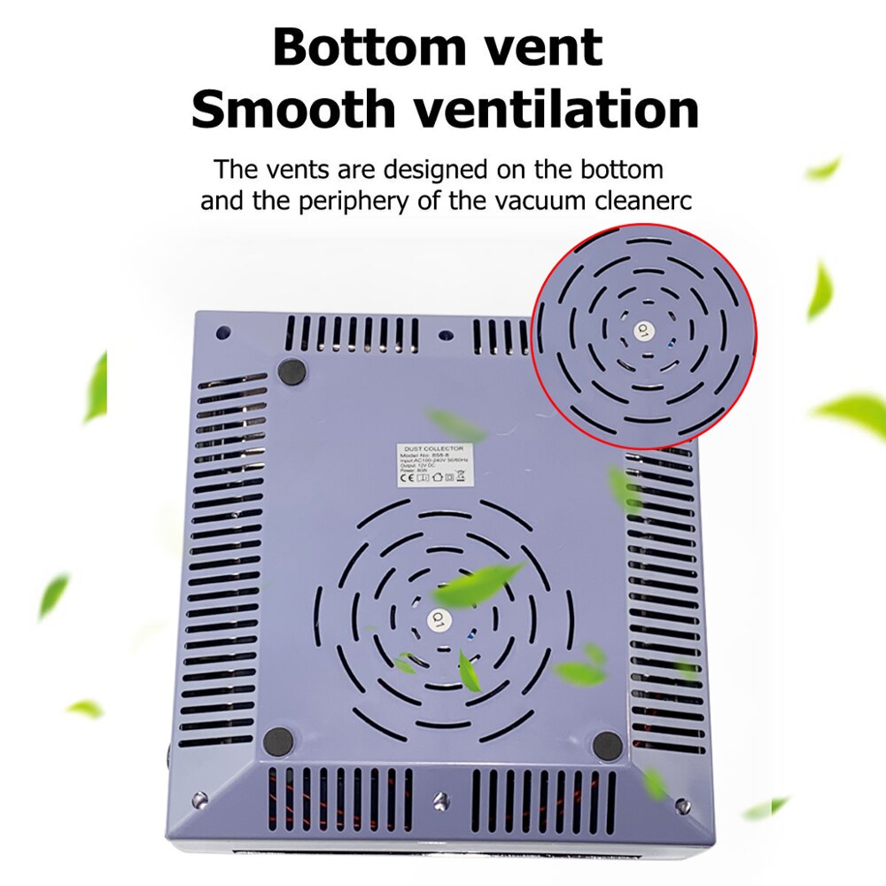 80W Strong Power Nail Dust Collector Nail Fan Art Salon Equipment Suction Dust Collector Machine Vacuum Cleaner Fan EU/US Plugs