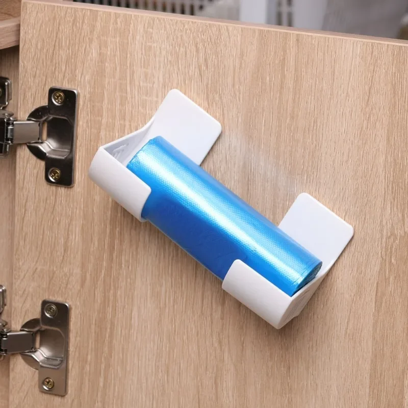 Soporte de bolsas de basura montadas en la pared, caja de almacenamiento de bolsas de basura, organizador, bolsa de plástico, contenedor de película, dispensador para estante de cocina, 2/6 Uds.