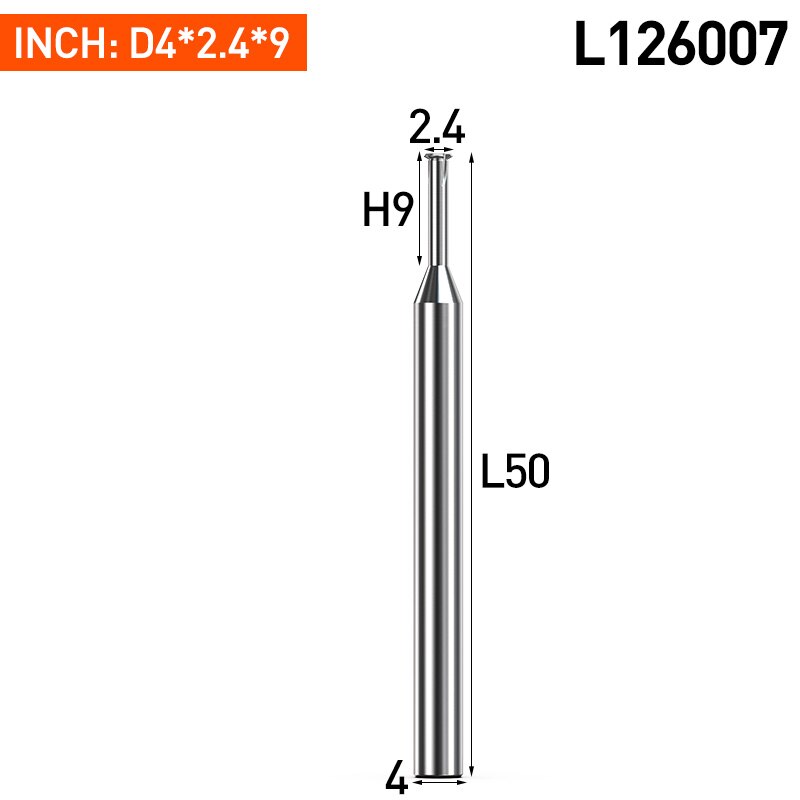 Huhao för aluminium entand spiralfräs cnc fräs 3 räfflor djupa hål gänga nanobelagd pinnfräs 60 ° volfram: L126007
