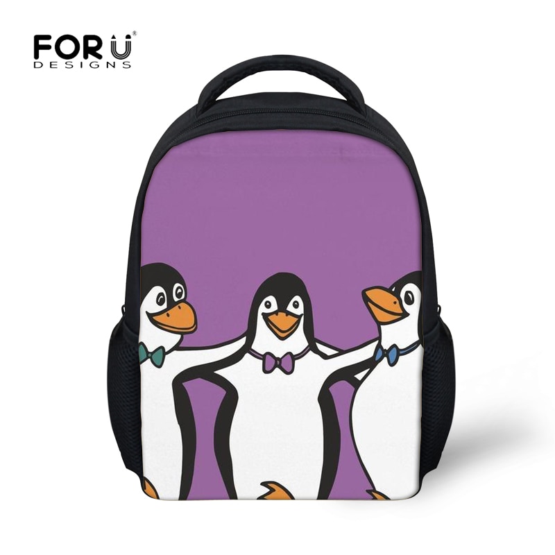 FORUDESIGNS Pinguïn Lover Afdrukken Schooltassen Rugzak voor Jongens Kawaii Boek Tas Meisjes Kids Kleuterschool Schooltas Kleine Satchel