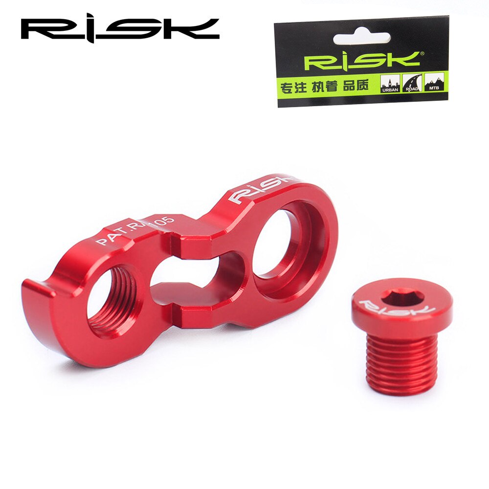 RISK Rear Derailleur Hanger Extender Kit Bike Tail Hook Extension 40T 42T 46T Aluminum Cycling Derailleur Adapter Bicycle Parts: Red