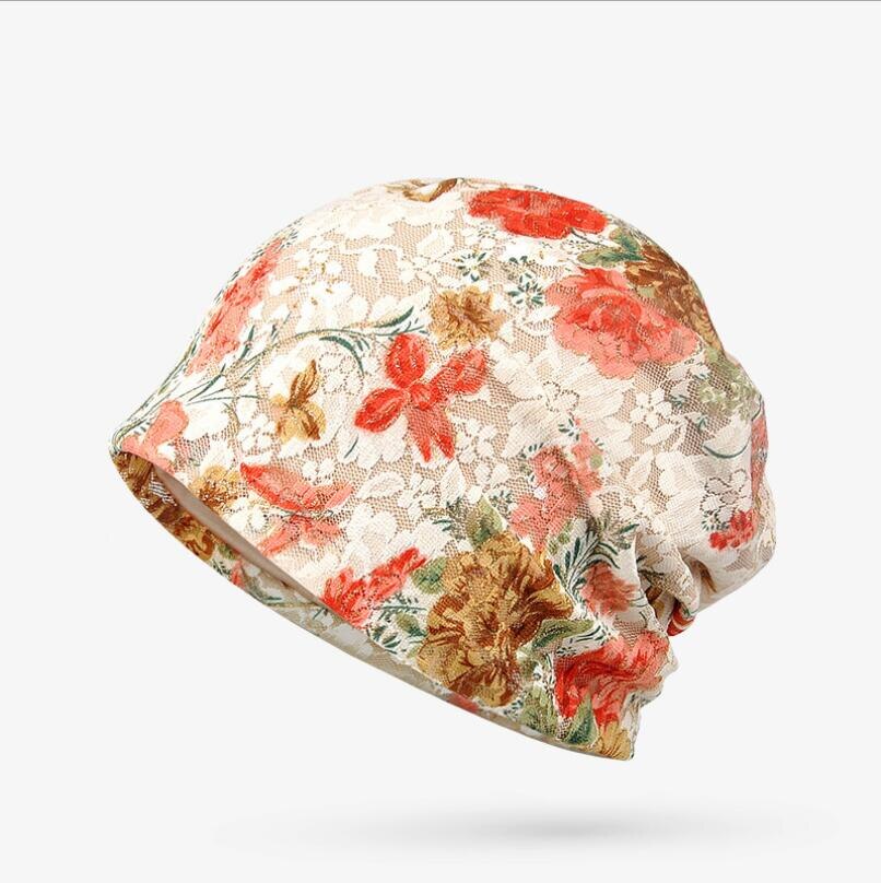 Ozyc mutsen voor vrouwen zomer herfst dunne muts gebreide muts kant bloemen muts skullies vrouwelijke gorro feminino chapeu