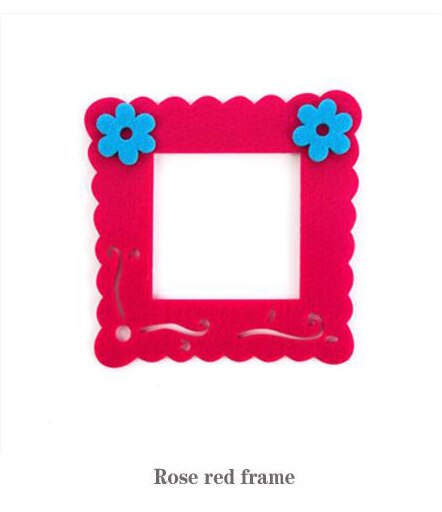 Słodki kreskówka filc dziurawy-na zewnątrz przełączanie naklejki kreatywna dekoracja domu kreskówka ścienna naklejki umieszczone filcowe puste gniazdo przełącznika: róża czerwony