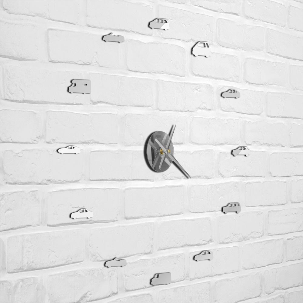 Transportation Cars DIY 3D Acrylic Wall Clock Sports Car Automotive Quartz Watch Battery Operated Mirror Surface Reloj Pared