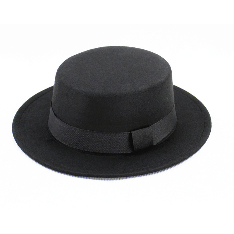 9 farver jazz kasketter herrehatte imiteret uldne kvinder mænd damer fedoras top hat europæisk amerikaner runde kasketter bowlerhatte