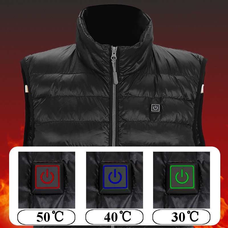 Unisex Electric Vest Heated Cloth Jacket USB Thermal Warm Heated Pad Body Warmer winter clothes cycling camping hiking skiing
