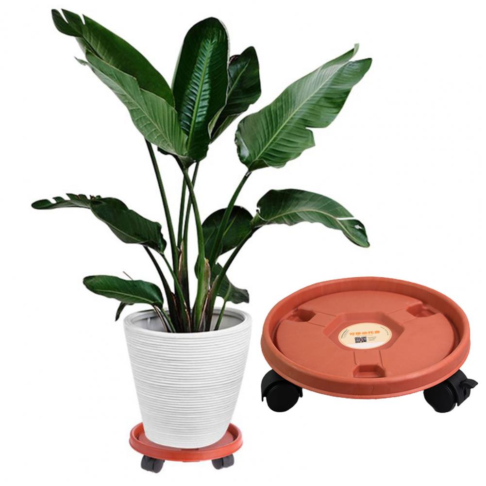 Pot Wheels Decorative High Loading Capacity Plastic Plant Pot Mover Planters Garden Supplies Pot Trays Accessories