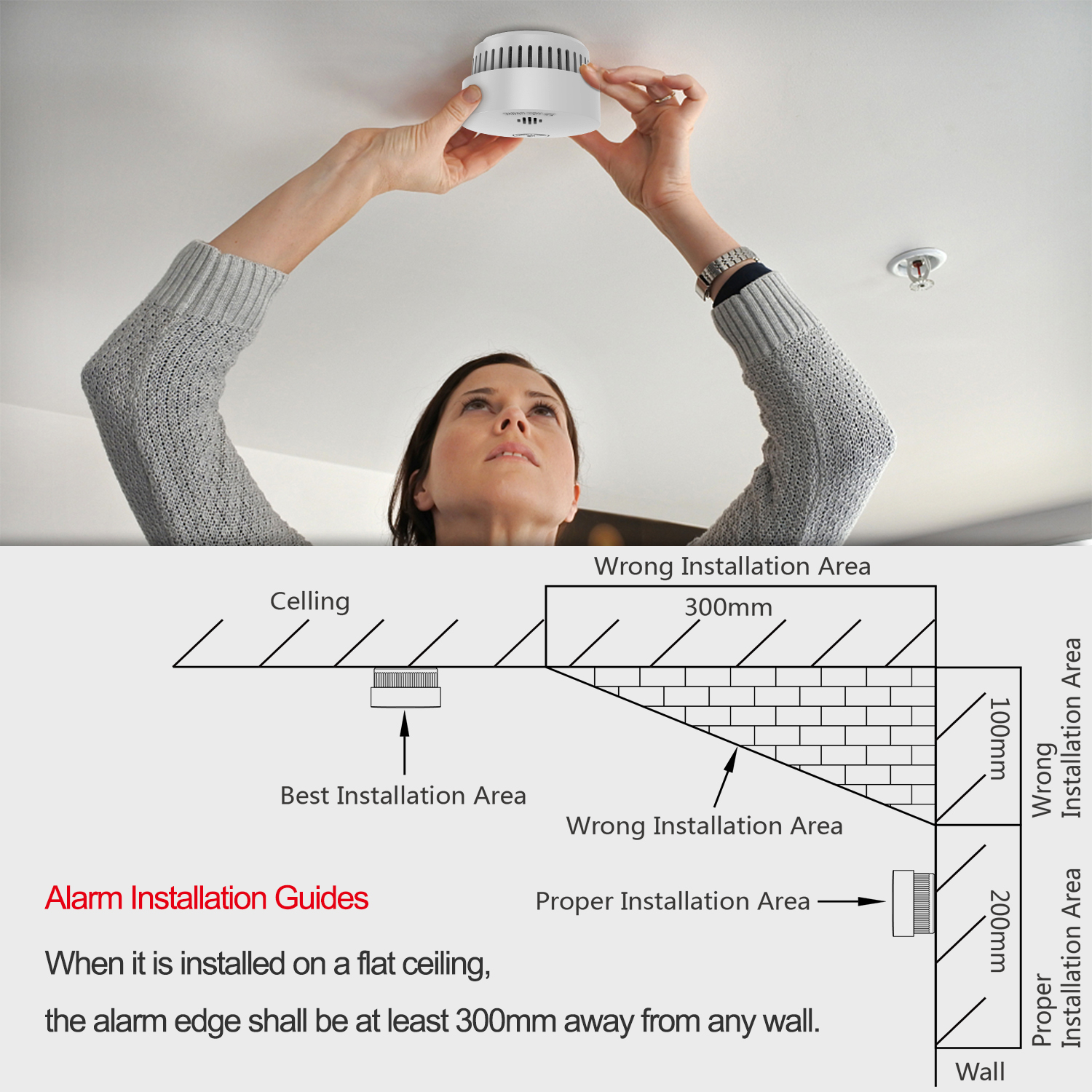 10Y Independent Smoke Detector Sensor Fire Detector Home Security System Firefighters Tuya WIFI Smoke Alarm Fire Protection