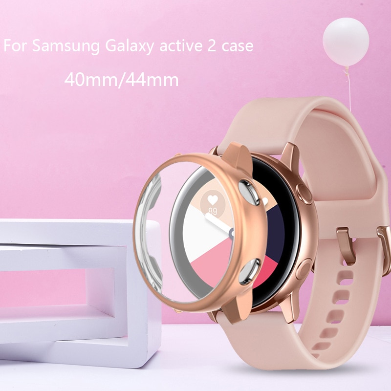 Aktywny 2 etui do Samsung galaxy watch aktywny 2 40mm 44mm miękki TPU Protector pełny silikonowy ekran ochronny pokrowiec na zegarek