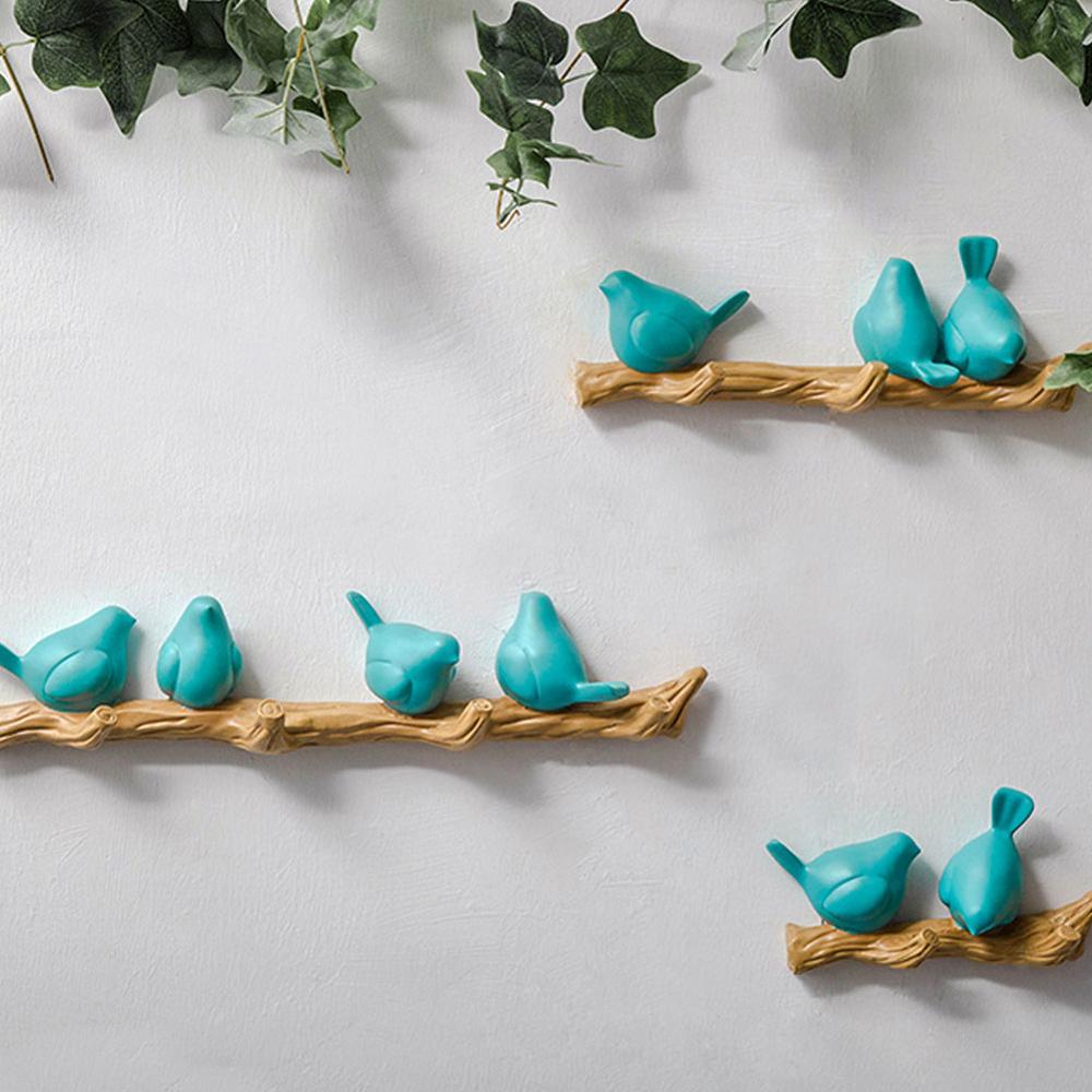 Colgador de pared con pájaros de resina, gancho para colgar llaves, abrigos, toallas, sombreros, bolsos, para sala de estar, cocina, accesorios para el hogar, decoración de paredes