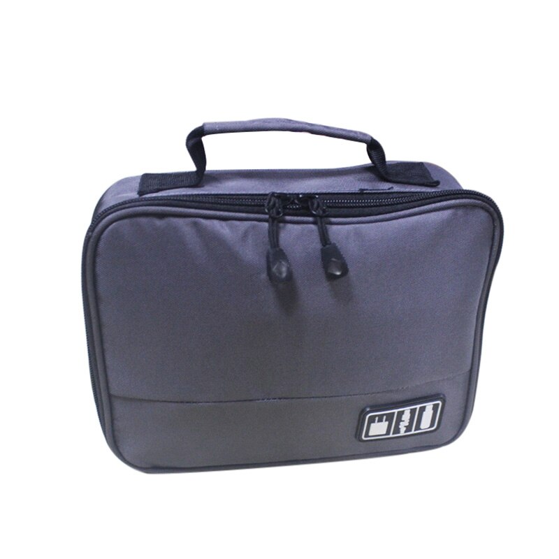 Travel Digital Gadget Storage Bag USB Cable Drives Plugs Earphone Organizer Case HB88: Grey