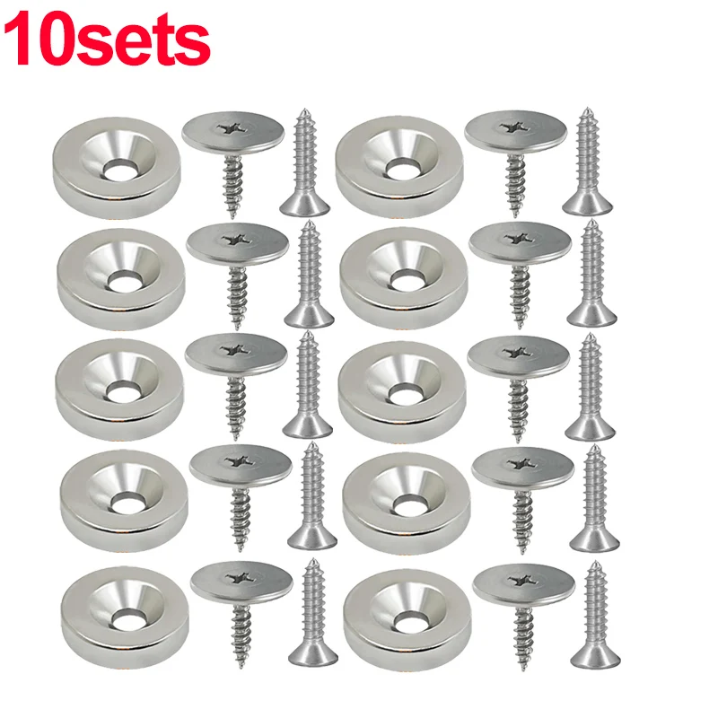 Cabinet Door Magnet Catches Round Metal Magnetic for Wardrobe Hidden Closing Magnetic Door Catch Closer for Furniture Hardware: Bronze