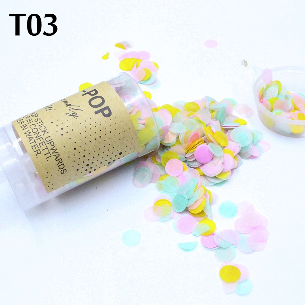 Push Pop Party Confetti Round Tissue For Happy Birthday Decoration Engagement Wedding Decor Gender Reveal Party Supplies: T03