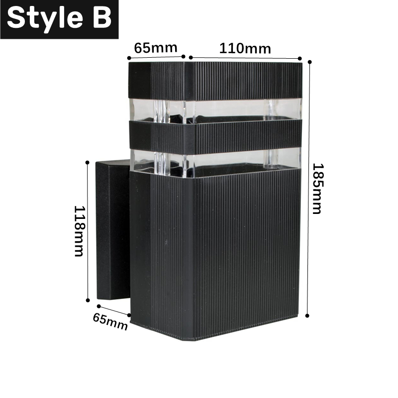 Outdoor IP65 Up Down Led Wall Lampen Waterdicht 5W/10W GU10 Acryl Blaker Tuin Veranda Trap Gangpad wandlampen Armatuur AC85-265V: B / Cold White 6000K