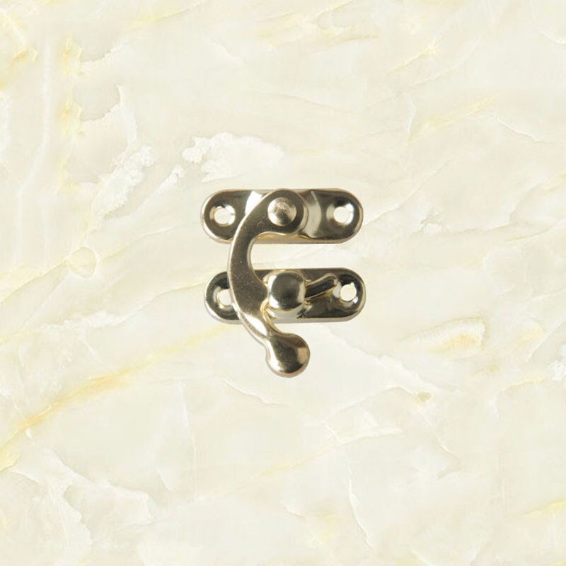 Decorative Hasps Jewelry Box Padlock 5PCS/Lot Furniture Hardware Antique With Screws Horns Locks Metal Lock Small: Left1