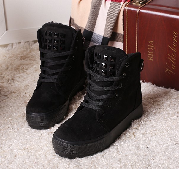 Women Winter Short Boots Casual Shoes Snow Boots Preppy Style Women&#39;s Ankle Boots Size 35~40