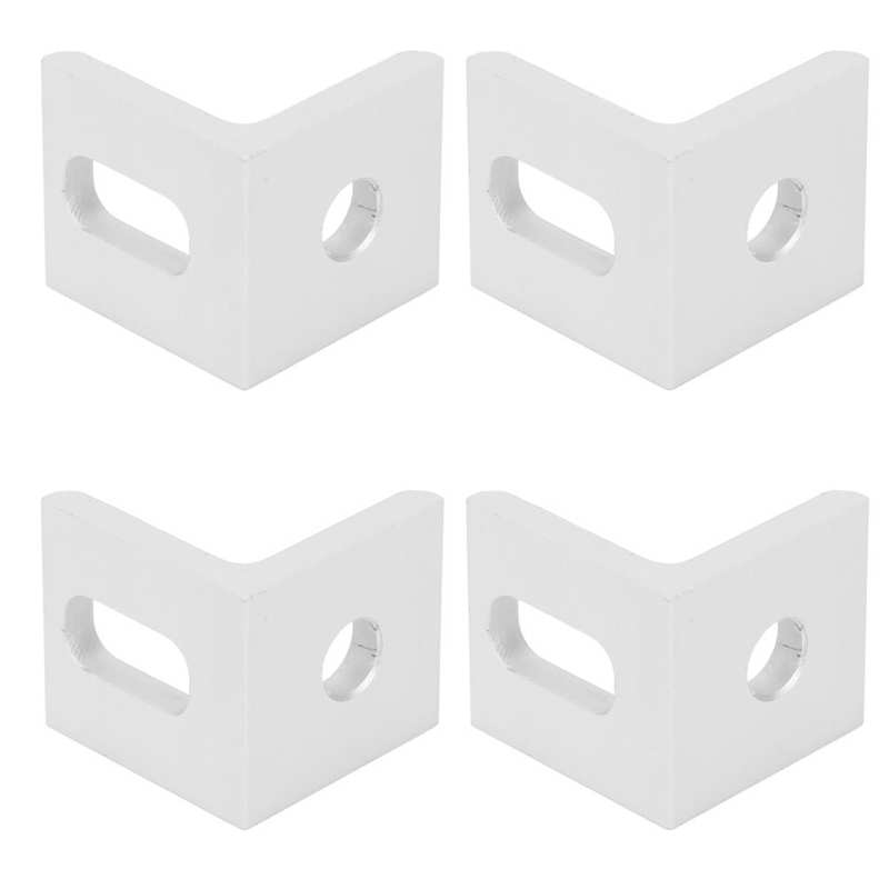 10Pcs Right Angle Corner Bracket 90 Degree Aluminum L Shaped Fixed Brace Industrial Furniture Fasteners