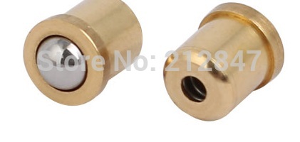 4mm x 5mm Messing Body SUS440C Push-Fit Lente Bal Plunger 2 stks