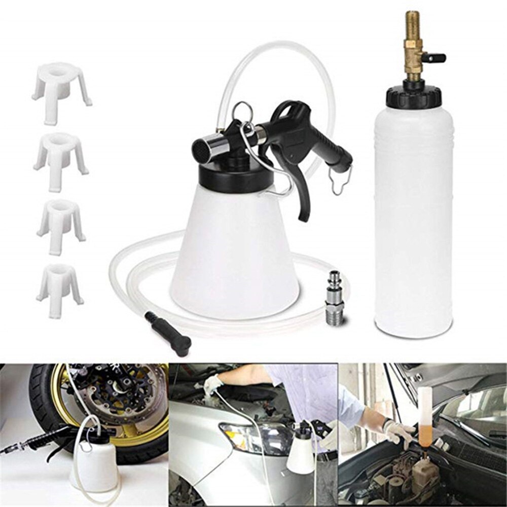 Pneumatic Vacuum Brake Clutch Bleeder Kit 0.7Liter & 0.8L Master Cylinder Air Pressure Fluid Bleed Tool For Cars Motor Truck