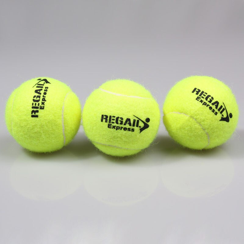 REGAIL 6 Pcs Tennis Balls for Training 100% Synthetic Fiber Rubber Tennis Balls