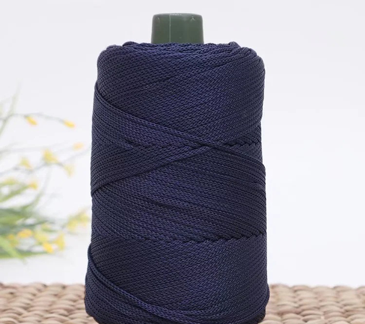 Cordón de algodón de colores de 3mm, cuerda tejida trenzada, hilo hueco, artesanía decorativa, bolso hecho a mano, accesorios para cinturón con cordón