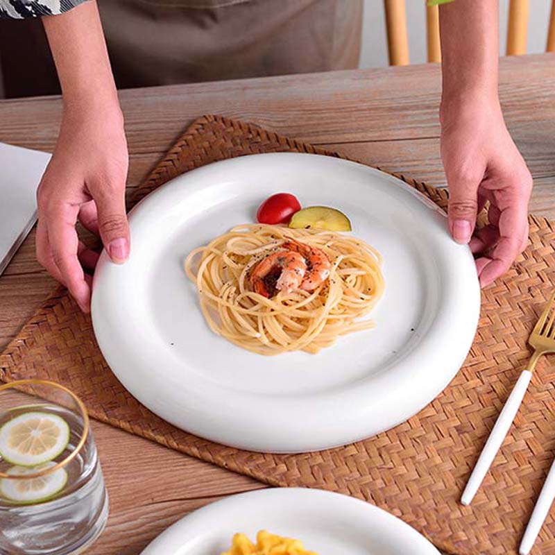 Ceramics Plate Home Kitchen Dining Bread Plate Salad Round Dessert Kitchen Ceramis Plates Tableware플레이트 For Western Food プレート