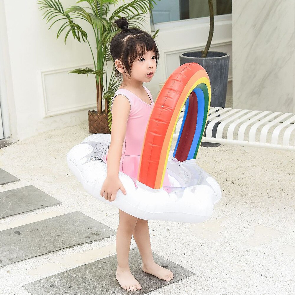 Baby Zwemmen Ring Baby Float Opblaasbare Ring Zomer Speelgoed Opblaasbare Baby Zwemmen Float Ring Game Outdoor Kind Rainbowsit Ring