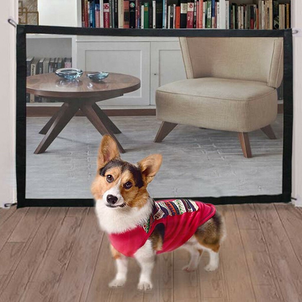 Durable Mesh Pet Dog Gate Net Guard Indoor Outdoor Cat Baby Safety Fence 71/43''