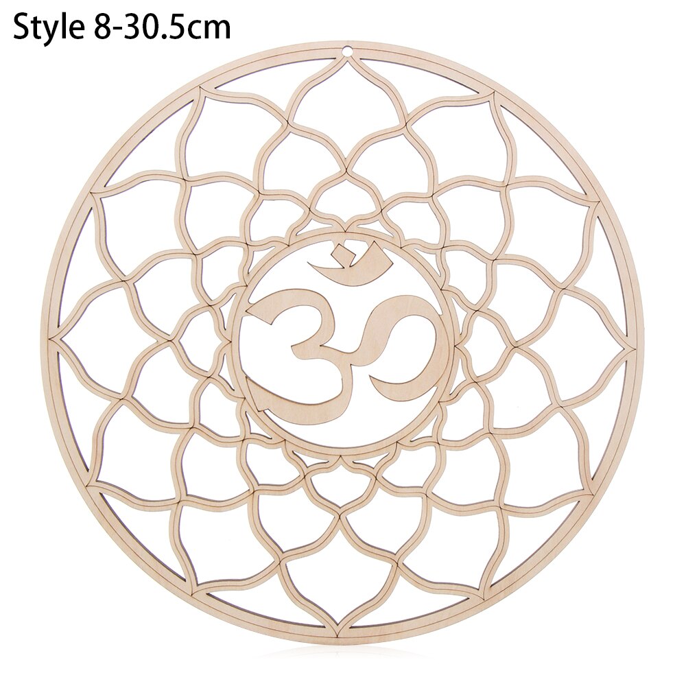 1Pc Houten Bloem Van Leven Kerst Ornamenten, Heilige Geometrie Ornamenten Home Decor, hout Teken Muur Art Zaad Van Leven Coaster: Style 8-30.5cm