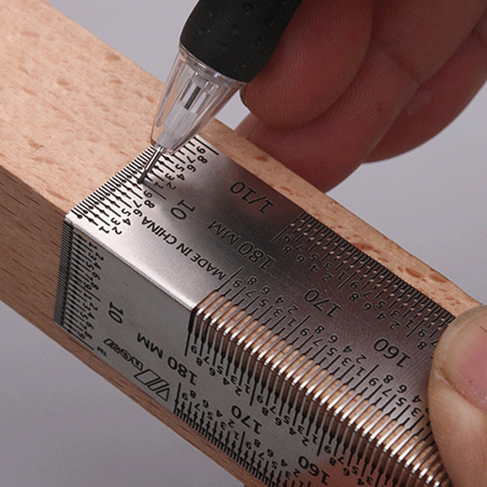 High-Precision Caliper Woodworking Tools Hole Ruler Stainless Scribing Mark Line Gauge Carpenter Super Sizer Measuring Tool