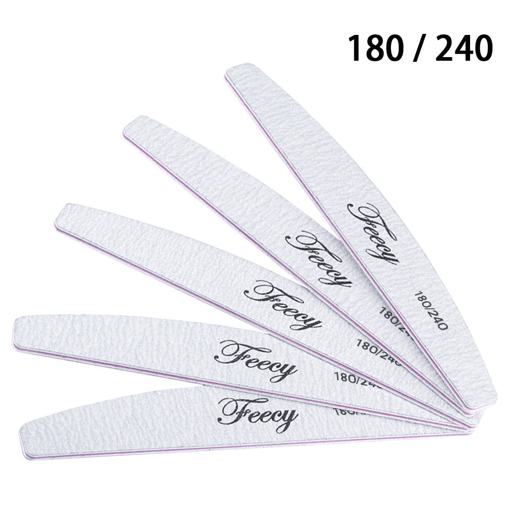 10pcs Nail Files Buffers 100/180 Sanding Buffer File Double Side Trimmer Lime Polish Ongles Pedicure Manicure Nail Art Tools: NF0508 5PCS