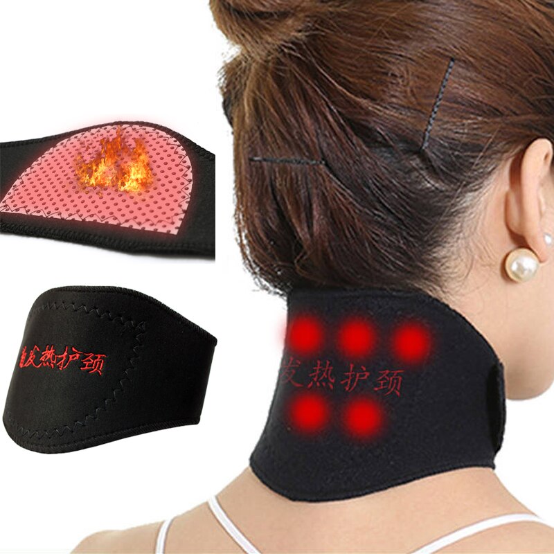 1pc turmalina auto-aquecimento terapia magnética pescoço cinta apoio cinto cervical vértebra proteção espontânea aquecimento massageador