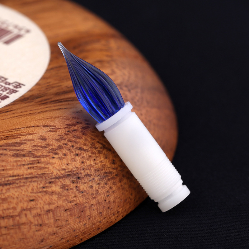 MAJOHN No.1 Punta de vidrio Punta de pluma de inmersión transparente de color Juego de puntas de bolígrafo universal (compatible con M2C3V1 Maru Color N12): Azul