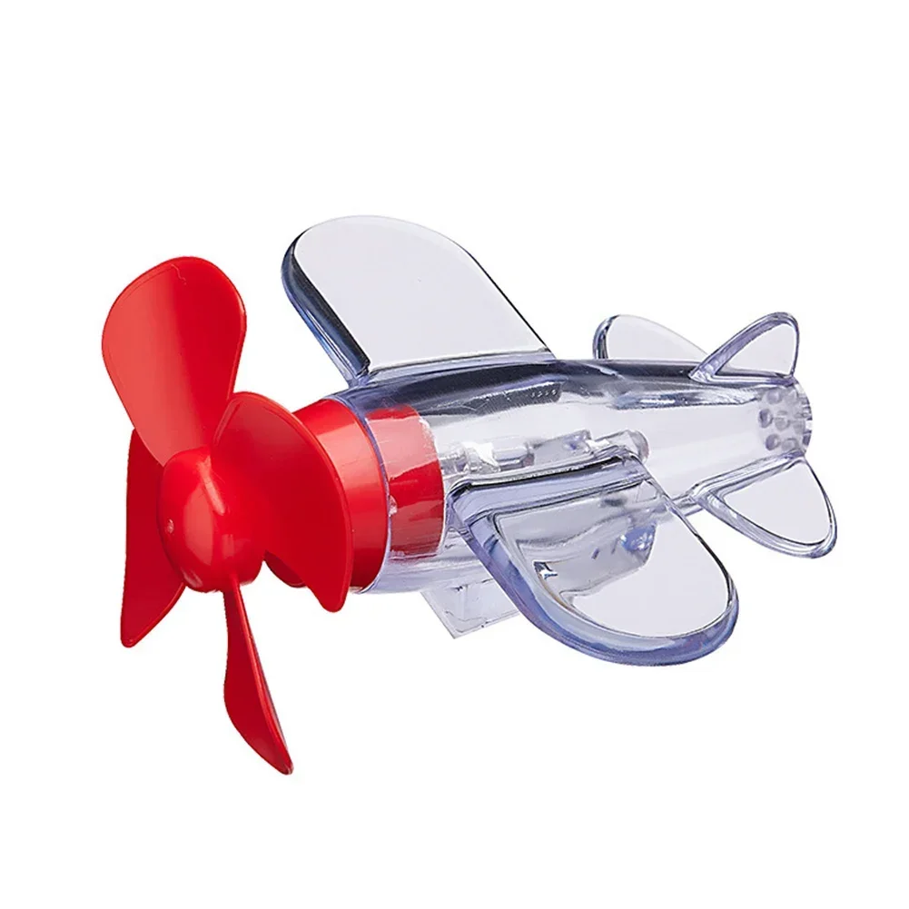 Rotatable Airplane LED Light Motorcycle Wind Powered LED Decoration Light Car Interior Ornaments Bikes Bicycle Decor Light: Red