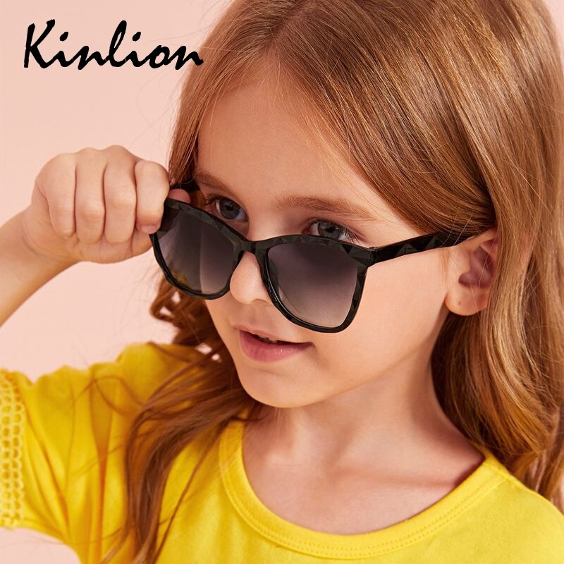 Kinlion låve firkantede solbriller til jenter årgang overdimensjonerte baby solbriller goggle uv beskytte stor innfatning spedbarn gafas