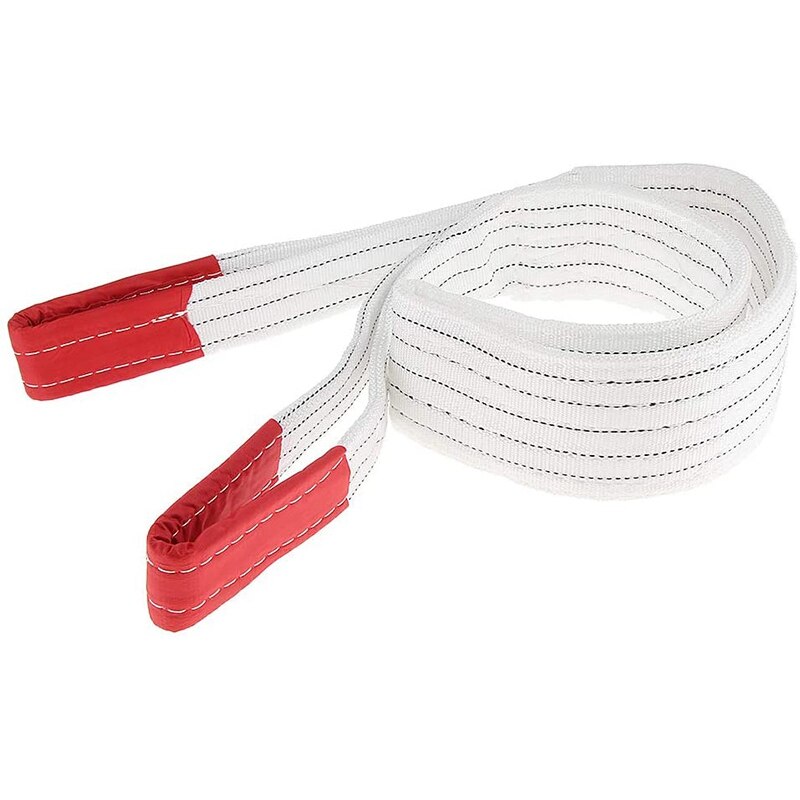 Eslinga de polipropileno de alta resistencia, 2M, eslinga plana con hebilla blanca de 5 toneladas, adecuada para remolque de coche y barco