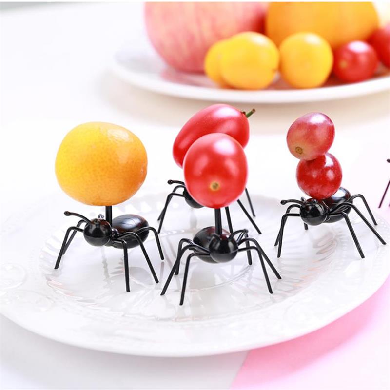 Fourchettes de fruits décoration | Fourchettes en forme de fourmi, Snack gâteau Dessert fête pics de fruits, cuisine bar dessert vaisselle 12 pièces