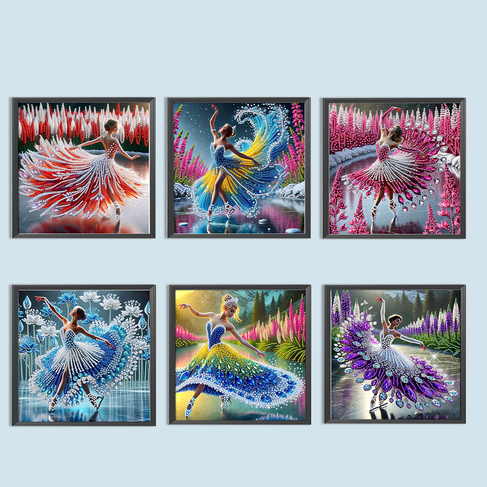 Kolorowe baleriny dziewczyna zestawy robić malowania diamentami DIY kreatywny diamentowy rękojeść mozaikowy sztuka ręcznie robione rzemiosło robić ozdoby robić dekoracji domu