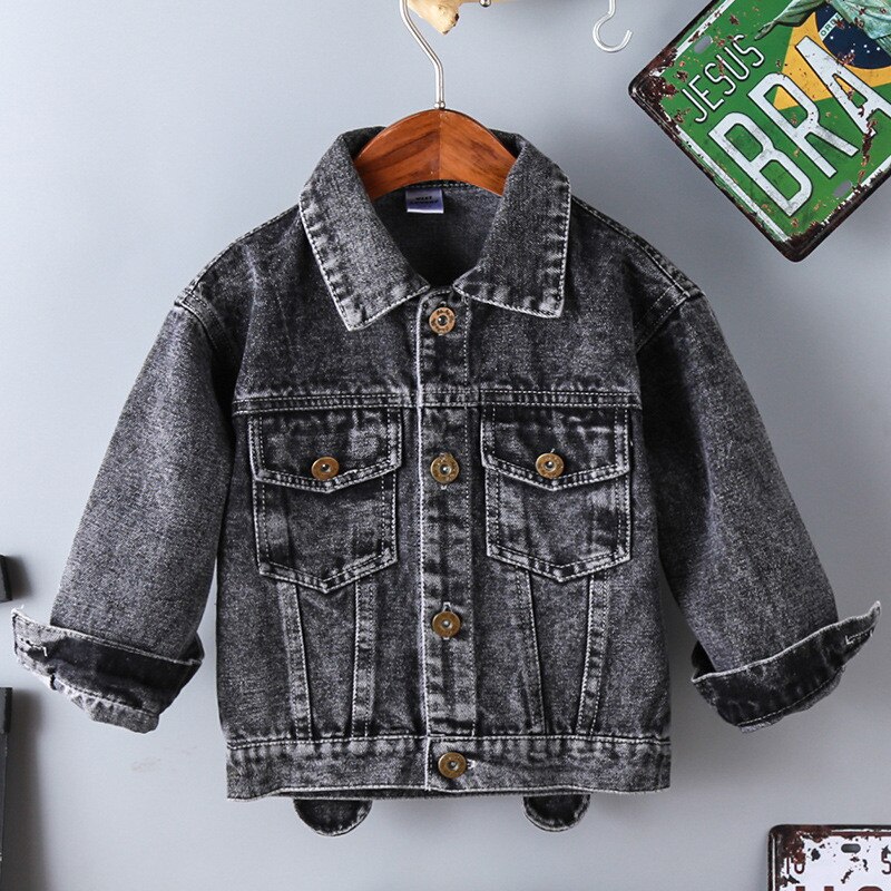 2 3 4 5 6 Jaar Jongens Jassen Voorjaar Cartoon Print Bovenkleding Voor Jongen Kinderen Kleding Toevallige Denim jas Jongens Tops