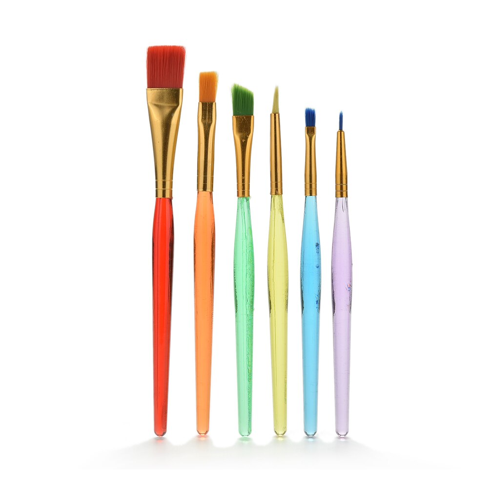 6 Stks/set Nylon Haar Verf Pen Set Kunstenaar Aquarel Olie Borstels Schilderen Leveringen