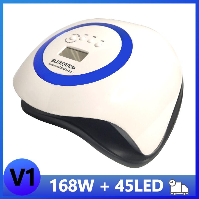 BLUEQUE-Lámpara de LED UV V1 de 168W, de para manicura, secador de Gel para uñas