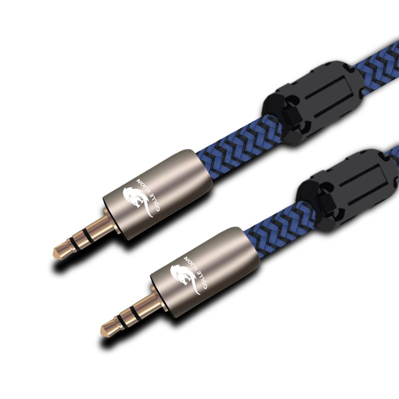 Audiophile 3.5mm Mini Jack AUX Cable for AMP PC Mobile Headphone Car 3.5 Male to Male Shielding OFC Audio Cable 1M 3M 5M 10M: Blue / 8m