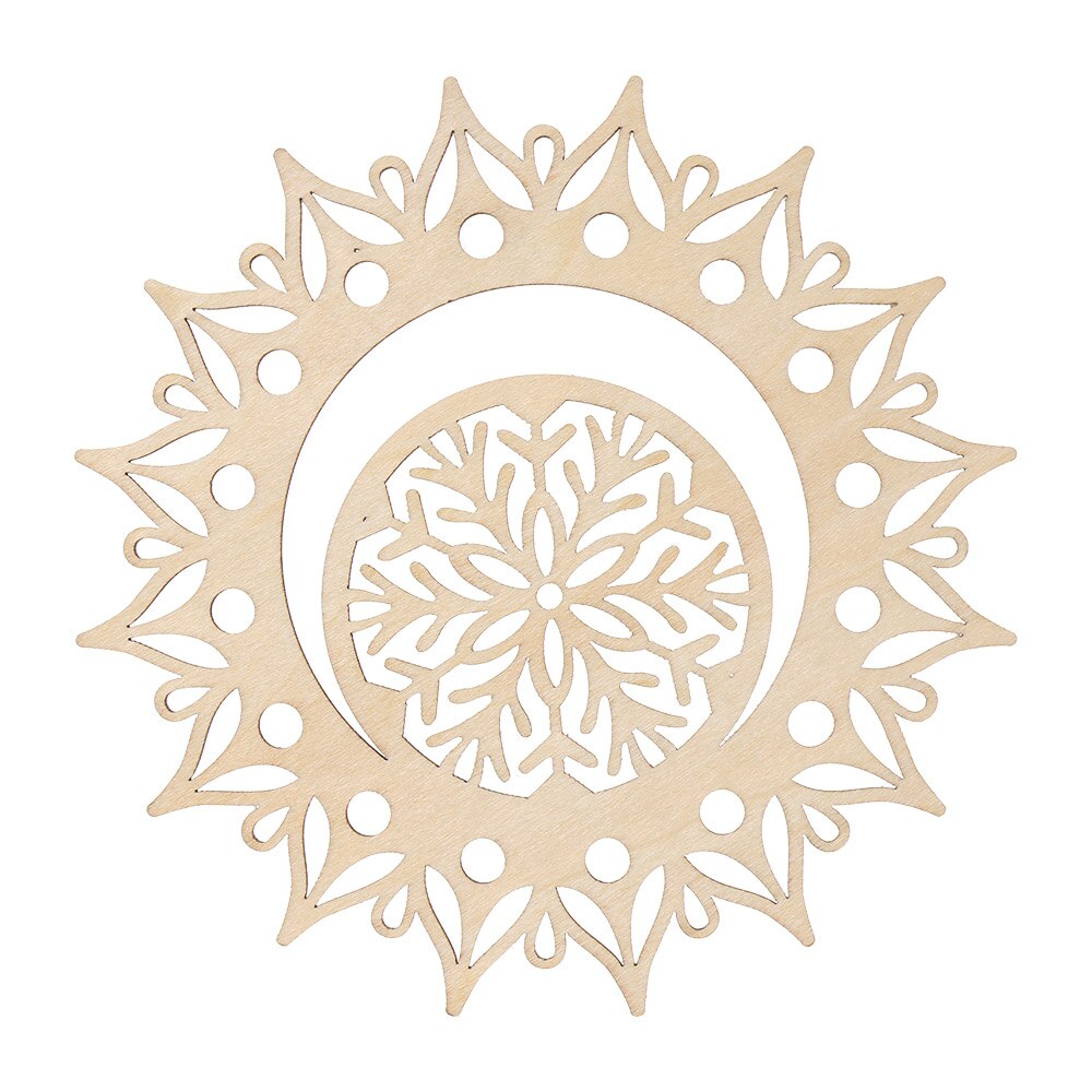 Cut Thuis Wall Decor Handgemaakte Onderzetters Houten Muur Teken Bloem Van Leven Vorm Slice Houten Basis Bloem Van Leven Energie mat: Style 3-30cm