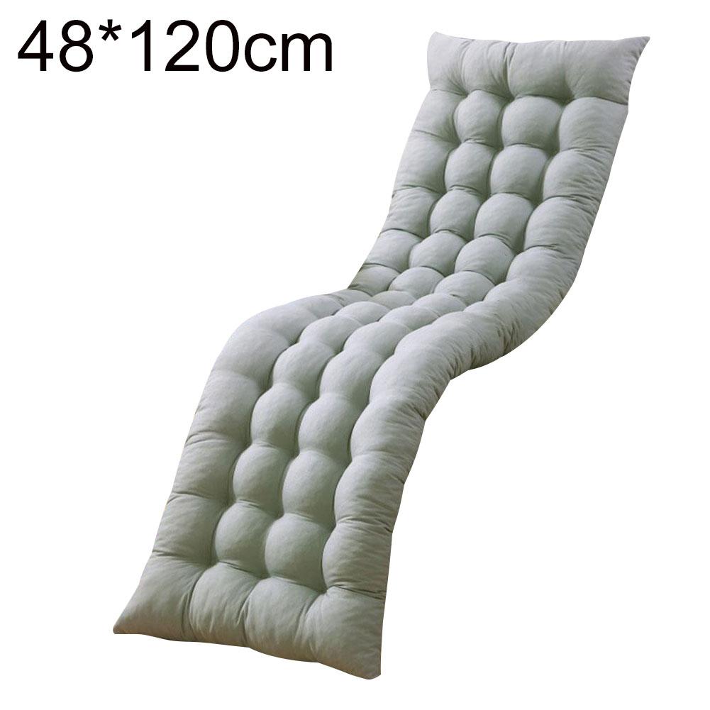 Winter Opvouwbare Dikker Kussen Kussen Dubbelzijdig Stoel Kussen Zachte Warme Fauteuil Stoel Seat Mat Lange Kussens Home Decor: Gray / 48x120cm