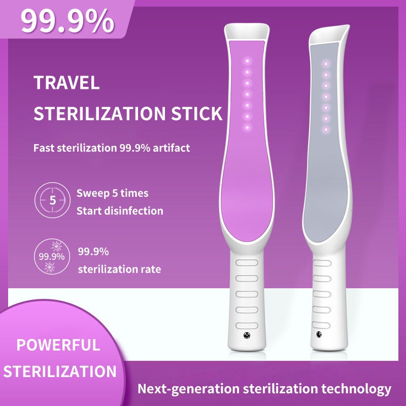 Draagbare Uv Desinfectie Lamp Ultraviolet Sanitizer Usb Opladen Uvc Kiemdodende Steriliseren Verlichting Voor Telefoon Home Reizen Psp