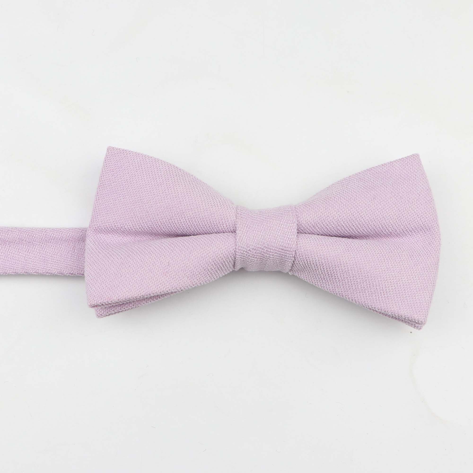 Nœud papillon en microdaim doux pour homme, couleur unie, Flexible, lisse, mat, motif décoratif, en coton: 8
