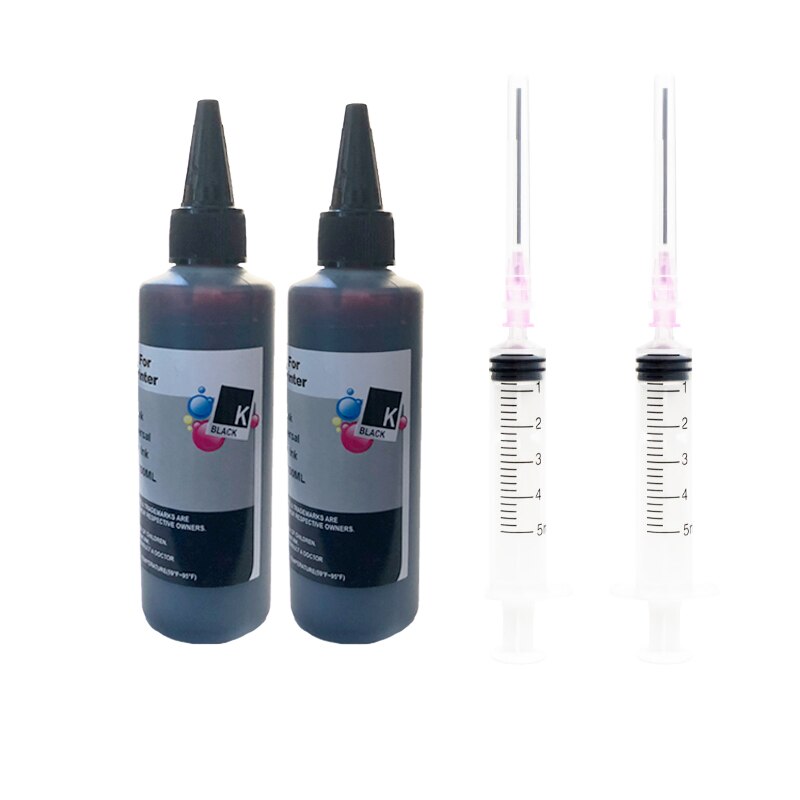 5x100ML Flasche Universal Refill Tinte kit für Epson für Canon für HP für Brother Inkjet Drucker CISS patrone Drucker Tinte: 2 BK