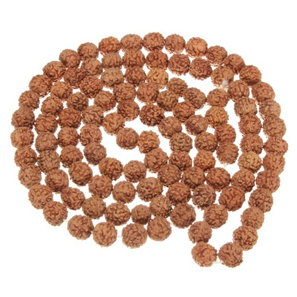 Natürliche Rudraksha Japa Mala 108 + 1 Perle Hindu Gebet Meditation Buddhistischen für Meditation Praxis Armband #1219