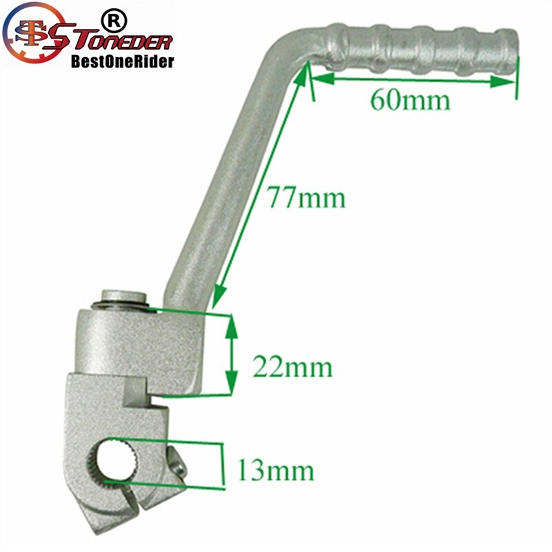 Stoneder Aluminium 13 Mm Kick Starter Hendel Voor 50cc 90cc 110cc 125cc Lifan Yx Zongshen Motor Chinese Motorfiets Pit Dirt fiets
