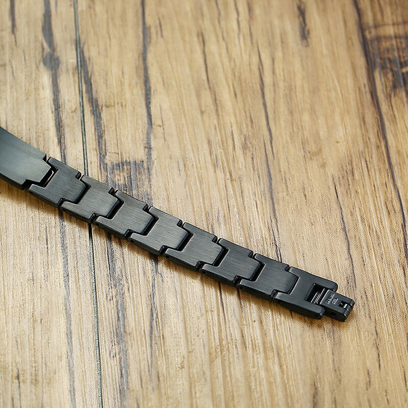 FXM TN69 steel bangle manbracelet IP black plated jewelry most popular bracelet for man single steel leather